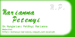 marianna petenyi business card